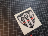 Red Line Shield Sticker